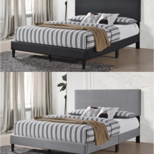 Grey OR Black Pu Platform Bed